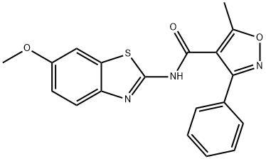 N-(6-methoxy-1,3-benzothiazol-2-yl)-5-methyl-3-phenyl-1,2-oxazole-4-carboxamide Structure