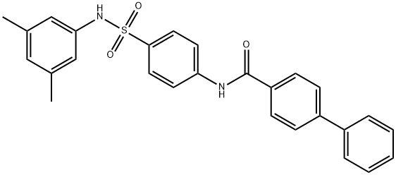 N-(4-{[(3,5-dimethylphenyl)amino]sulfonyl}phenyl)-4-biphenylcarboxamide Struktur