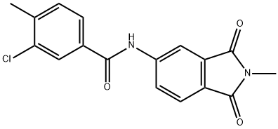3-chloro-4-methyl-N-(2-methyl-1,3-dioxo-2,3-dihydro-1H-isoindol-5-yl)benzamide Structure
