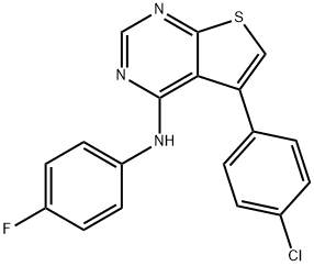 5-(4-chlorophenyl)-N-(4-fluorophenyl)thieno[2,3-d]pyrimidin-4-amine,433696-97-0,结构式