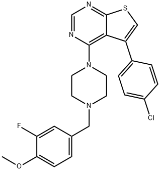 5-(4-chlorophenyl)-4-(4-(3-fluoro-4-methoxybenzyl)piperazin-1-yl)thieno[2,3-d]pyrimidine|
