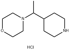 4-[1-(4-ピペリジニル)エチル]モルホリン二塩酸塩 化学構造式
