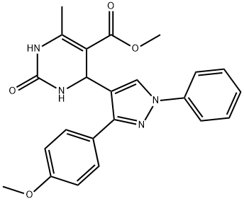methyl 4-(3-(4-methoxyphenyl)-1-phenyl-1H-pyrazol-4-yl)-6-methyl-2-oxo-1,2,3,4-tetrahydropyrimidine-5-carboxylate|