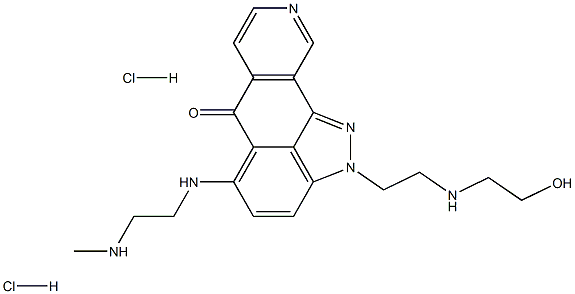 Indazolo(4,3-gh)isoquinolin-6(2H)-one, 2-(2-((2-hydroxyethyl)amino)ethyl)-5-((2-(methylamino)ethyl)amino)-, dihydrochloride|化合物 T28189