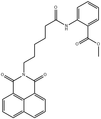 methyl 2-(6-(1,3-dioxo-1H-benzo[de]isoquinolin-2(3H)-yl)hexanamido)benzoate Struktur