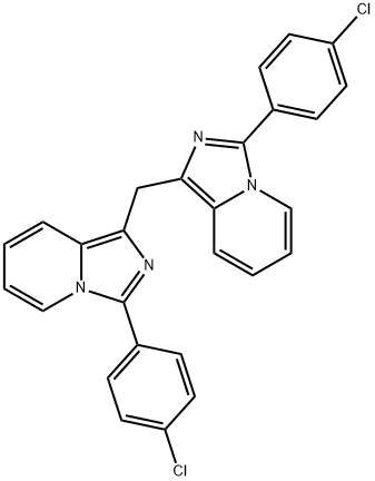 bis(3-(4-chlorophenyl)imidazo[1,5-a]pyridin-1-yl)methane 结构式
