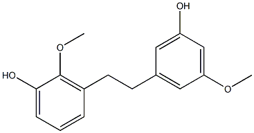Phenol, 3-[2-(3-hydroxy-5-methoxyphenyl)ethyl]-2-methoxy- Structure