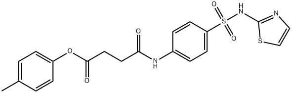 4-methylphenyl 4-oxo-4-({4-[(1,3-thiazol-2-ylamino)sulfonyl]phenyl}amino)butanoate Structure