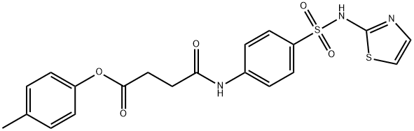 4-methylphenyl 4-oxo-4-({4-[(1,3-thiazol-2-ylamino)sulfonyl]phenyl}amino)butanoate,442554-02-1,结构式
