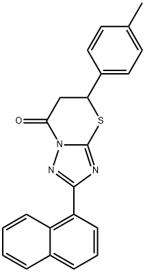 2-(naphthalen-1-yl)-5-(p-tolyl)-5,6-dihydro-7H-[1,2,4]triazolo[5,1-b][1,3]thiazin-7-one Struktur