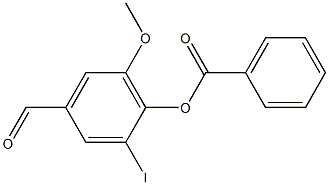 4-甲酰基-2-碘-6-甲氧基苯基苯甲酸酯,443663-22-7,结构式
