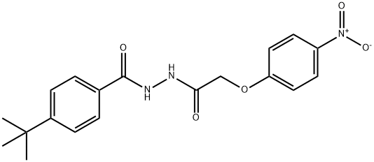 4-tert-butyl-N'-[(4-nitrophenoxy)acetyl]benzohydrazide Struktur