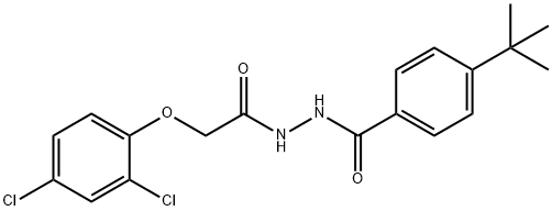 4-tert-butyl-N'-[(2,4-dichlorophenoxy)acetyl]benzohydrazide Struktur