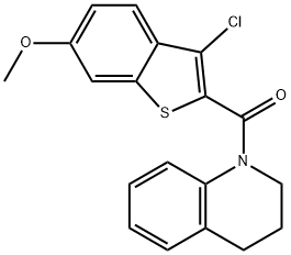 444059-85-2 1-[(3-chloro-6-methoxy-1-benzothien-2-yl)carbonyl]-1,2,3,4-tetrahydroquinoline
