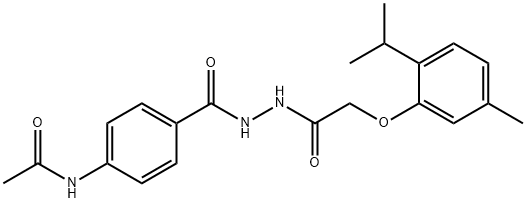 444112-23-6 N-[4-({2-[(2-isopropyl-5-methylphenoxy)acetyl]hydrazino}carbonyl)phenyl]acetamide