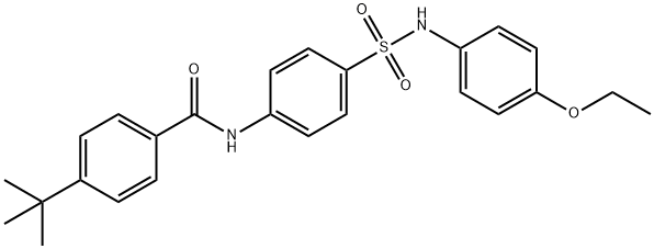4-tert-butyl-N-(4-{[(4-ethoxyphenyl)amino]sulfonyl}phenyl)benzamide 结构式