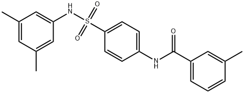 N-(4-{[(3,5-dimethylphenyl)amino]sulfonyl}phenyl)-3-methylbenzamide 结构式