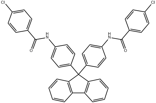 N,N'-[9H-fluorene-9,9-diylbis(4,1-phenylene)]bis(4-chlorobenzamide) Structure