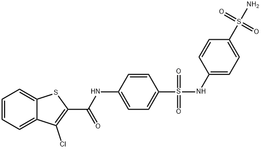 444151-61-5 N-[4-({[4-(aminosulfonyl)phenyl]amino}sulfonyl)phenyl]-3-chloro-1-benzothiophene-2-carboxamide