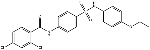 2,4-dichloro-N-(4-{[(4-ethoxyphenyl)amino]sulfonyl}phenyl)benzamide Struktur