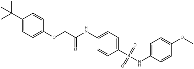 2-(4-tert-butylphenoxy)-N-(4-{[(4-methoxyphenyl)amino]sulfonyl}phenyl)acetamide Structure