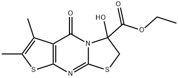 ethyl 3-hydroxy-6,7-dimethyl-5-oxo-2,3-dihydro-5H-thiazolo[3,2-a]thieno[2,3-d]pyrimidine-3-carboxylate Structure