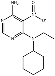N4-cyclohexyl-N4-ethyl-5-nitropyrimidine-4,6-diamine 结构式