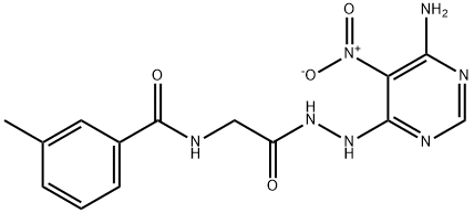N-(2-(2-(6-amino-5-nitropyrimidin-4-yl)hydrazinyl)-2-oxoethyl)-3-methylbenzamide Structure