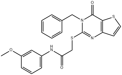 2-((3-benzyl-4-oxo-3,4-dihydrothieno[3,2-d]pyrimidin-2-yl)thio)-N-(3-methoxyphenyl)acetamide Structure
