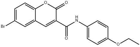 6-bromo-N-(4-ethoxyphenyl)-2-oxo-2H-chromene-3-carboxamide Structure