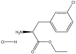 3-chloro- Phenylalanine, ethyl ester, hydrochloride Structure