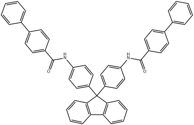N,N'-[9H-fluorene-9,9-diylbis(4,1-phenylene)]di(4-biphenylcarboxamide) 结构式