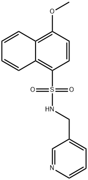 4-methoxy-N-(pyridin-3-ylmethyl)naphthalene-1-sulfonamide Struktur