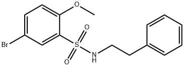 5-bromo-2-methoxy-N-phenethylbenzenesulfonamide Struktur