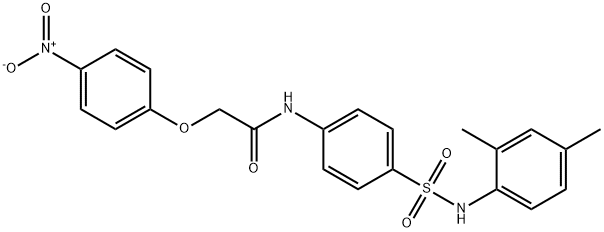 N-(4-{[(2,4-dimethylphenyl)amino]sulfonyl}phenyl)-2-(4-nitrophenoxy)acetamide 结构式