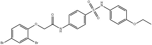 2-(2,4-dibromophenoxy)-N-(4-{[(4-ethoxyphenyl)amino]sulfonyl}phenyl)acetamide Structure