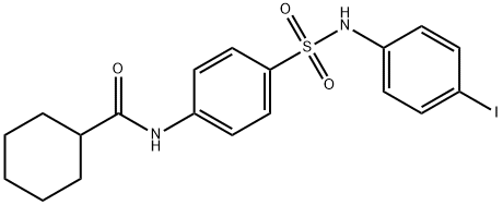 N-(4-{[(4-iodophenyl)amino]sulfonyl}phenyl)cyclohexanecarboxamide Struktur