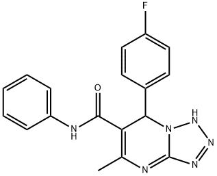 7-(4-fluorophenyl)-5-methyl-N-phenyl-4,7-dihydrotetrazolo[1,5-a]pyrimidine-6-carboxamide Structure