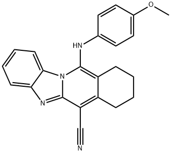 459791-99-2 11-((4-methoxyphenyl)amino)-7,8,9,10-tetrahydrobenzo[4,5]imidazo[1,2-b]isoquinoline-6-carbonitrile