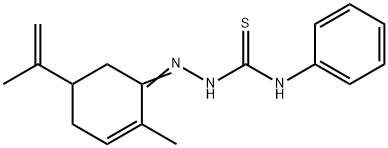5-isopropenyl-2-methyl-2-cyclohexen-1-one N-phenylthiosemicarbazone 结构式