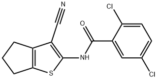 2,5-dichloro-N-(3-cyano-5,6-dihydro-4H-cyclopenta[b]thiophen-2-yl)benzamide Struktur