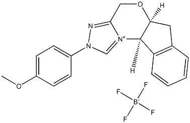 (5AS,10BR)-5A,10B-二氢-2-(4-甲氧基苯基)-4H,6H-茚并[2,1-B][1,2,4]三唑[4,3-D][1,4]恶嗪四氟硼酸盐,463326-78-5,结构式