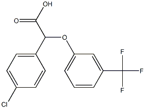 2-(4-氯苯基)-2-(3-(三氟甲基)苯氧基)乙酸, 4687-08-5, 结构式