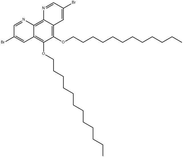 1,10-Phenanthroline, 3,8-dibromo-5,6-bis(dodecyloxy)- Structure