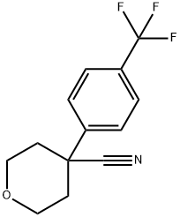 4-[4-(Trifluoromethyl)phenyl]oxane-4-carbonitrile Structure
