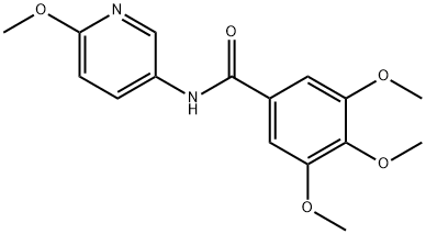 3,4,5-trimethoxy-N-(6-methoxy-3-pyridinyl)benzamide Struktur