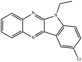 9-chloro-6-ethyl-6H-indolo[2,3-b]quinoxaline 结构式