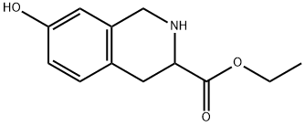 DL-7-hydroxy-1,2,3,4-tetrahydro-3-Isoquinolinecarboxylic acid, ethyl ester Struktur