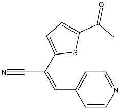 2-(5-acetylthiophen-2-yl)-3-(pyridin-4-yl)acrylonitrile Structure