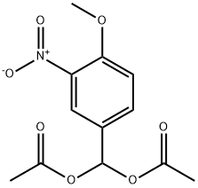 (4-methoxy-3-nitrophenyl)methylene diacetate 化学構造式